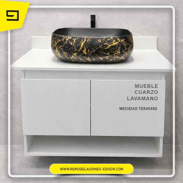 Mueble de baño modelo negro
