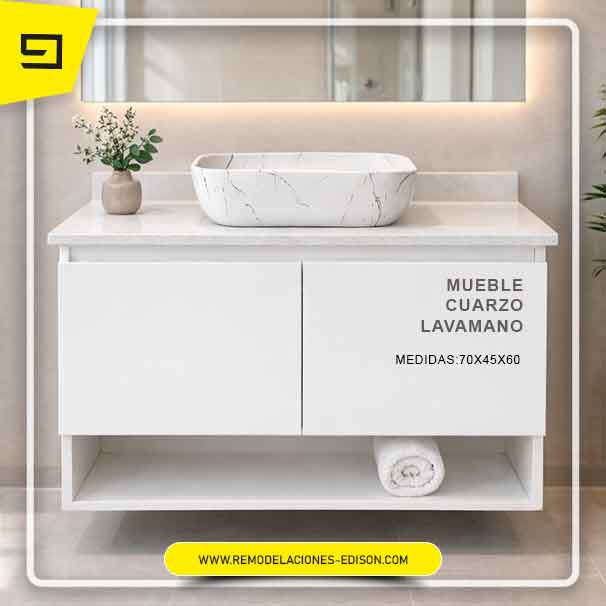 Mueble de baño modelo gris