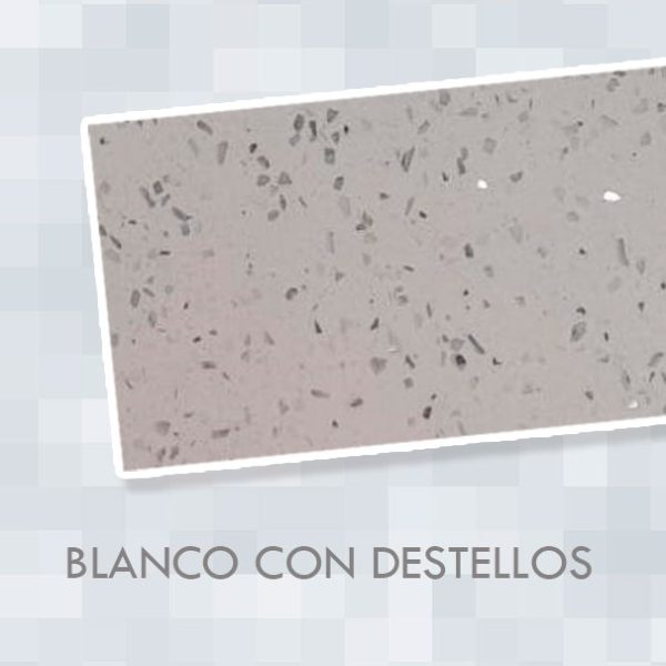 Cuarzo Blanco Estelar para mesones de cocina en Quito