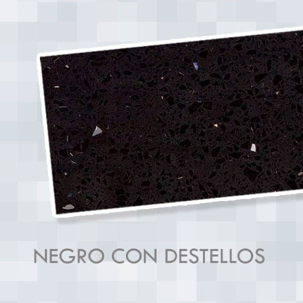 Cuarzo Negro Estelar para mesones de cocina en Quito
