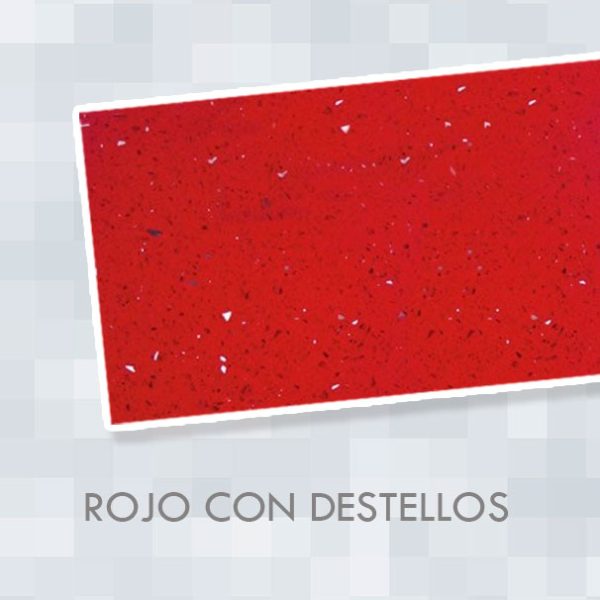 Cuarzo Rojo Estelar para mesones de cocina en Quito